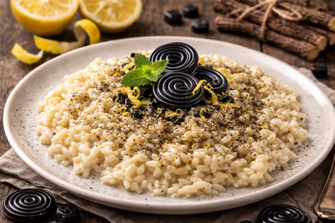 risotto alla liquirizia